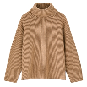 Skall Studio Diana T-neck Jumper Strik, Camel 